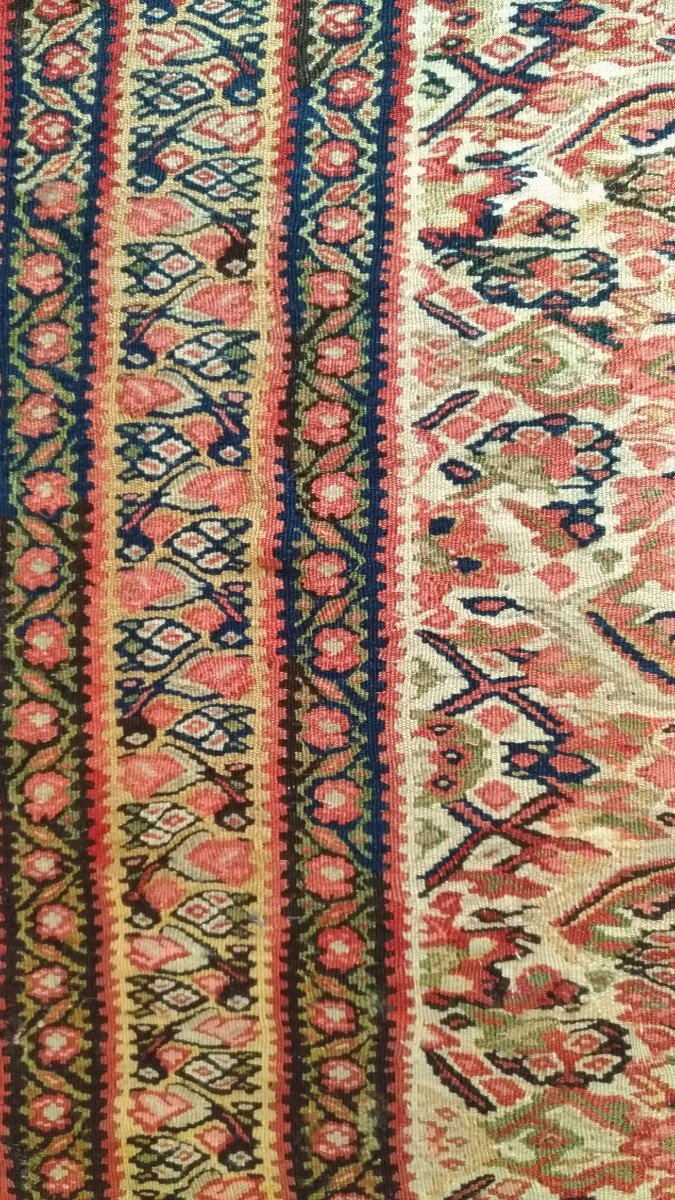 Kilim Senneh 19&egrave;me Si&egrave;cle Persan 180x138 - N&deg; 1057-photo-8