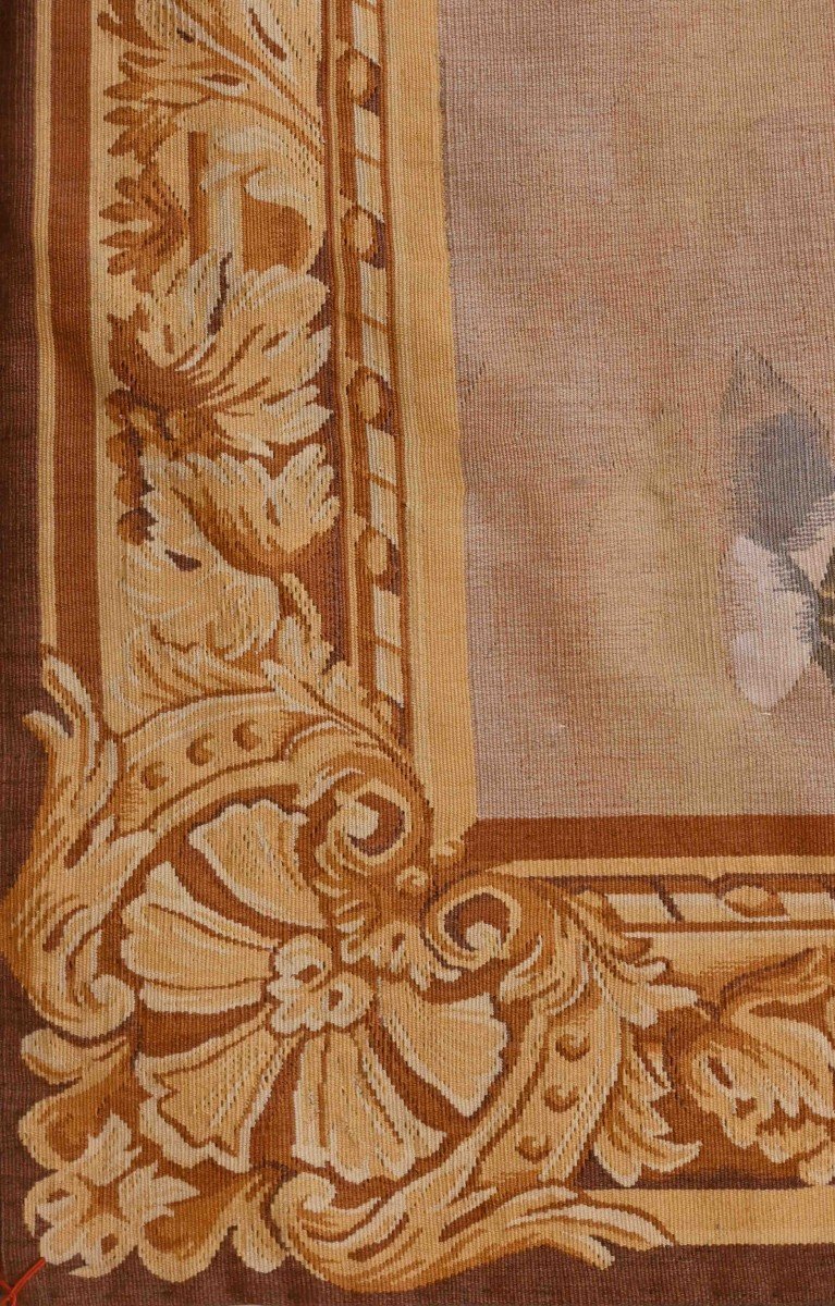 Portiere en Tapisserie 19e siècle Style de Manufacture Aubusson - L72xH244 - N° 1244-photo-2