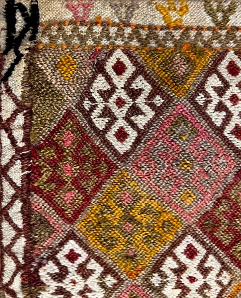 Tapis De Selle En Kilim Vers 1940 - 60cmx27cm - N&deg; 327 -photo-2