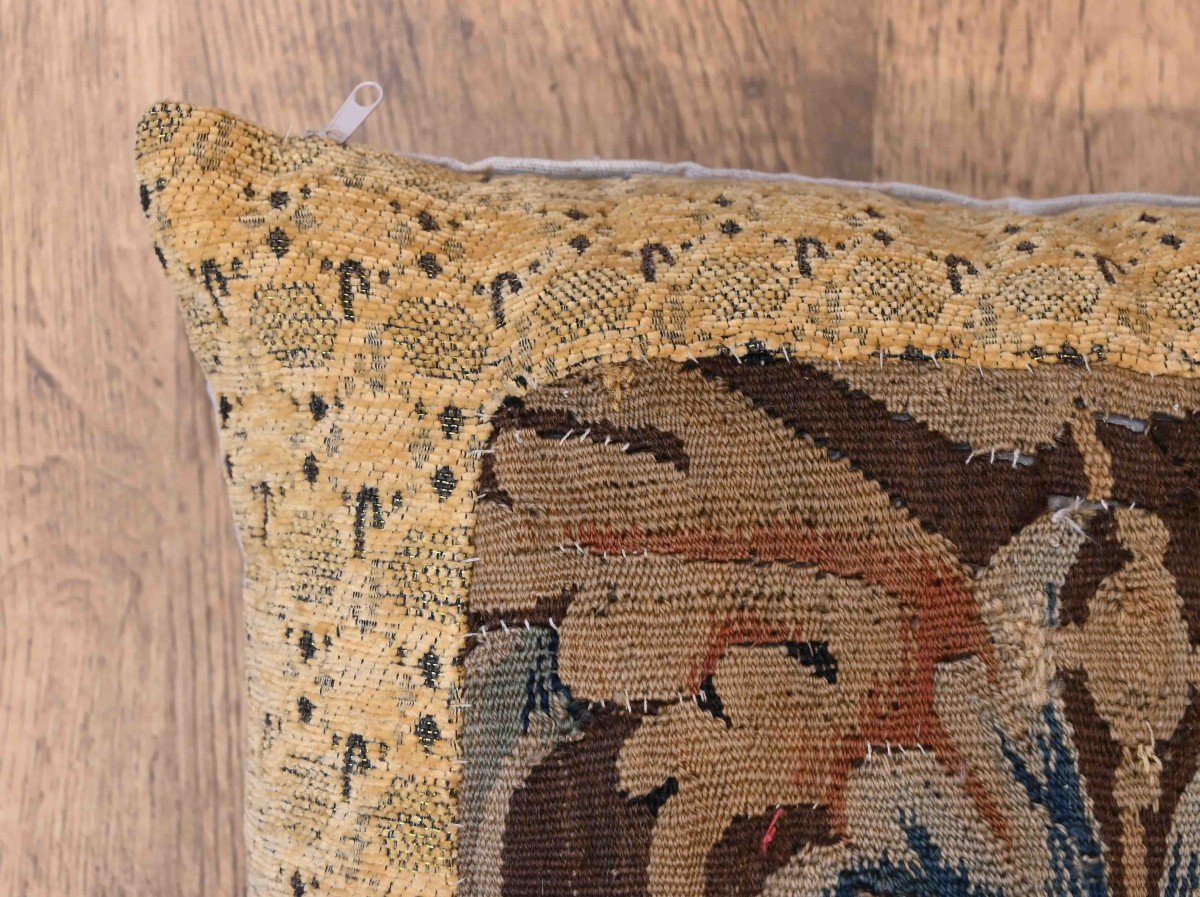 17th Century Flanders Tapestry Cushion - No. 1258-photo-4