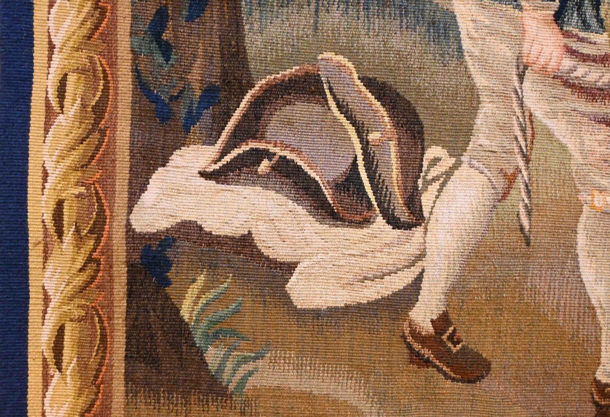 Aubusson Tapestry XIX Eme Century - Swing - 1m98lx1m50h - N° 237-photo-4