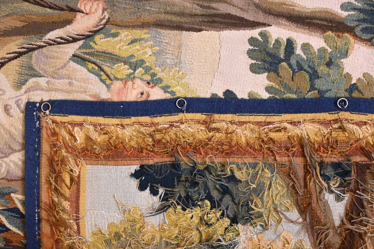 Aubusson Tapestry XIX Eme Century - Swing - 1m98lx1m50h - N° 237-photo-3