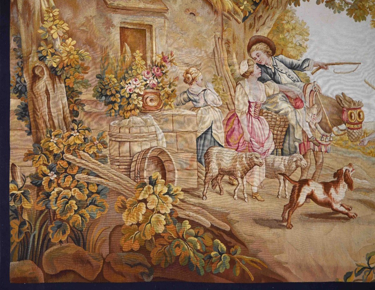 Tapestry Manufacture Aubusson | Country Scene | 1m95hx1m53l, No. 1344-photo-2