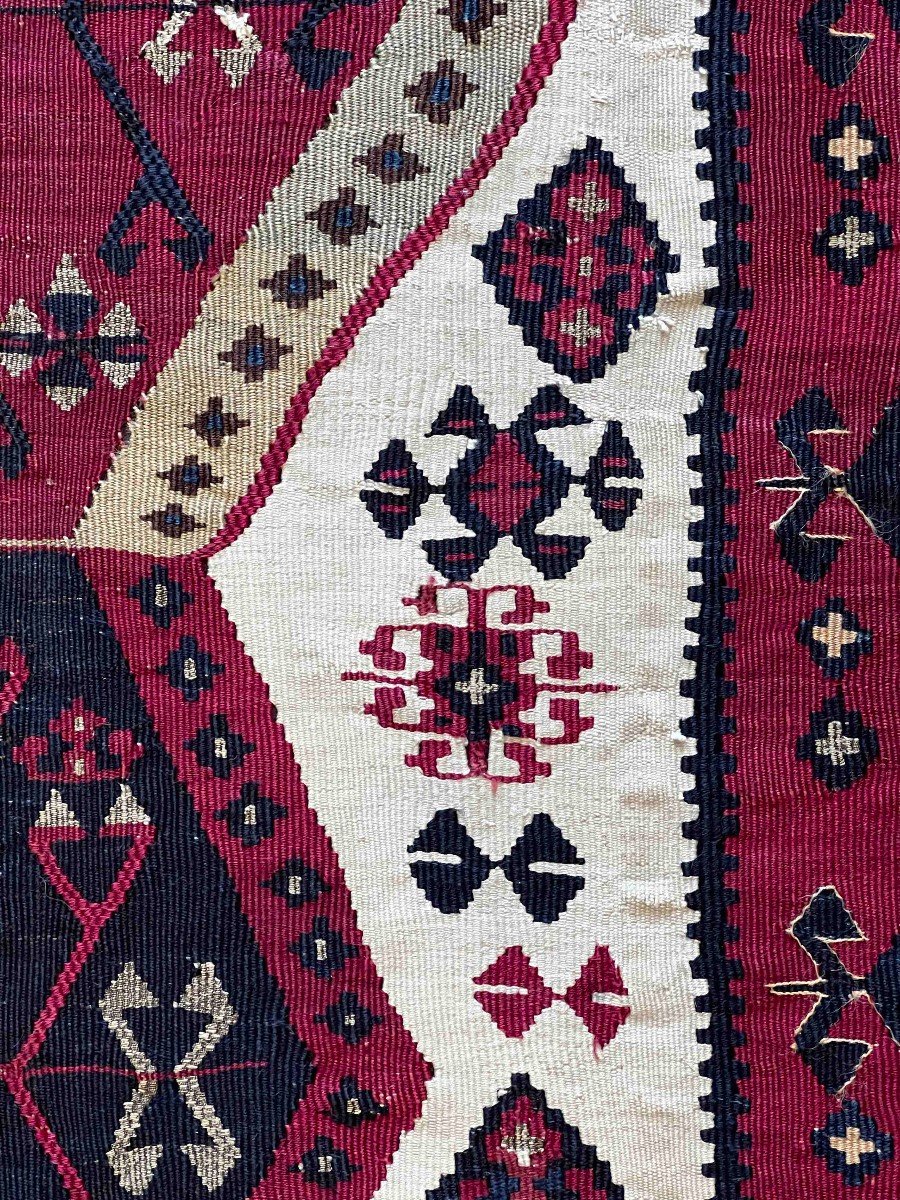 Tapis en Kilim anatolie reyhanli 19 ème 140 x 80 - N° 700-photo-5