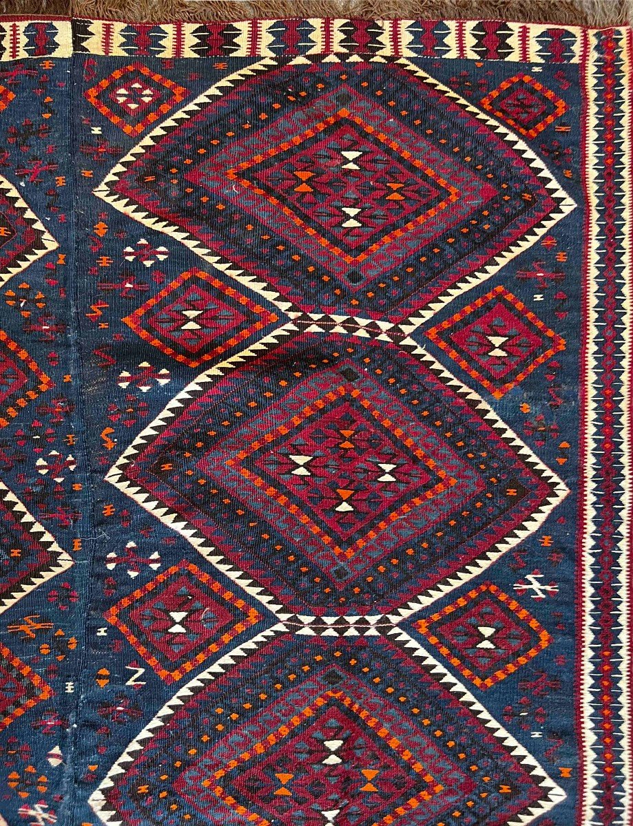 Tapis En Kilim Van Turquie Vers 1930 - 240x165cm - N° 845-photo-3