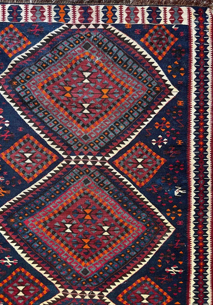 Tapis En Kilim Van Turquie Vers 1930 - 240x165cm - N° 845-photo-1