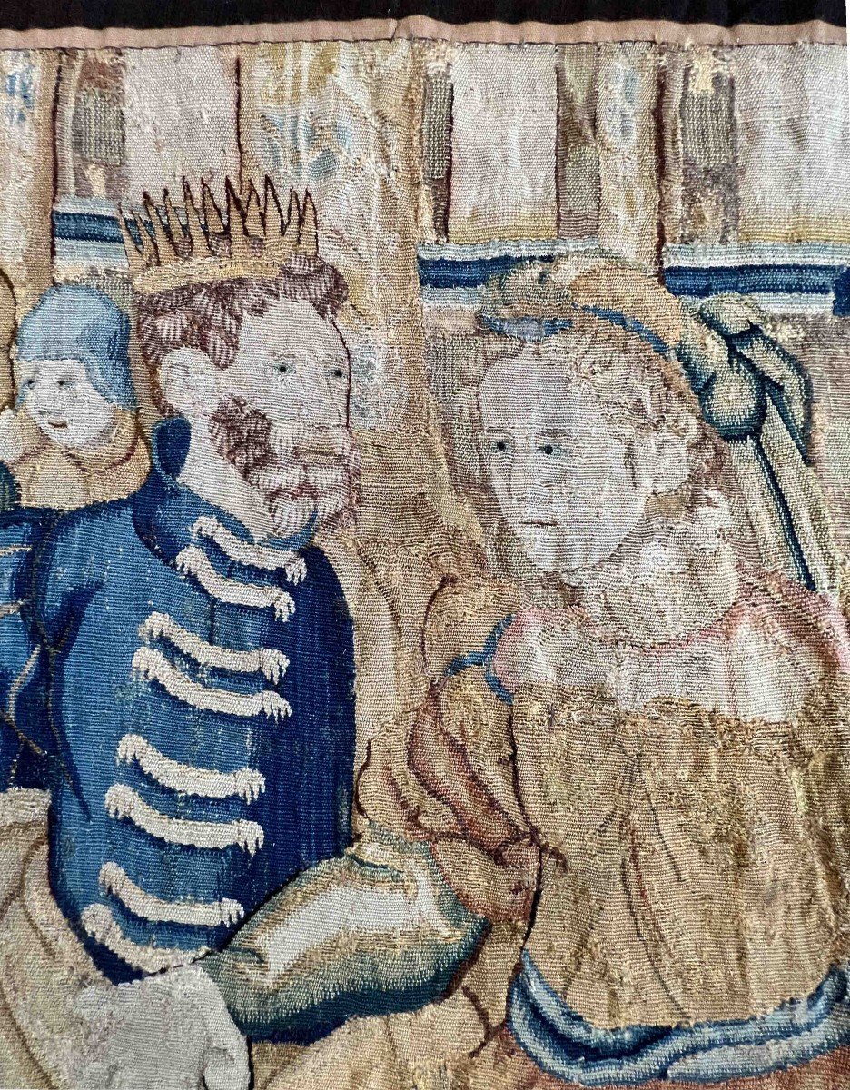 Tapestry From Flanders, End Of 16th Century. Early 17th Century, Dim: 300 L X 180 H Cm, N° 891-photo-3