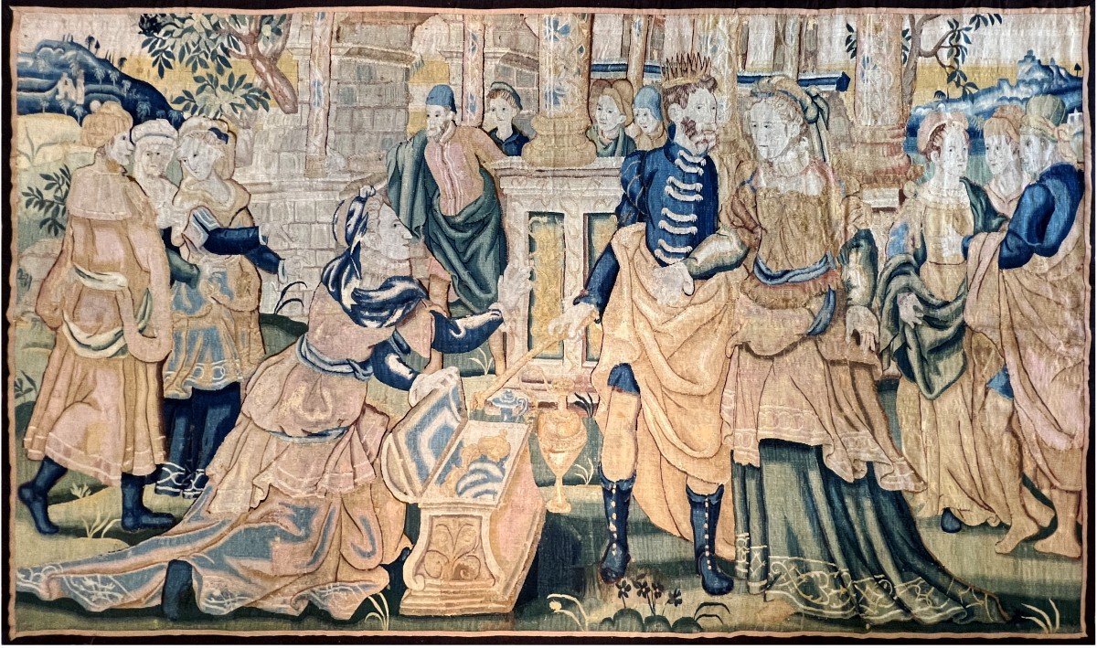 Tapisserie De Flandres,  Fin XVI E. D&eacute;but XVII E. Si&egrave;cle, Dim: 300 L X 180 H Cm,  N&deg; 891