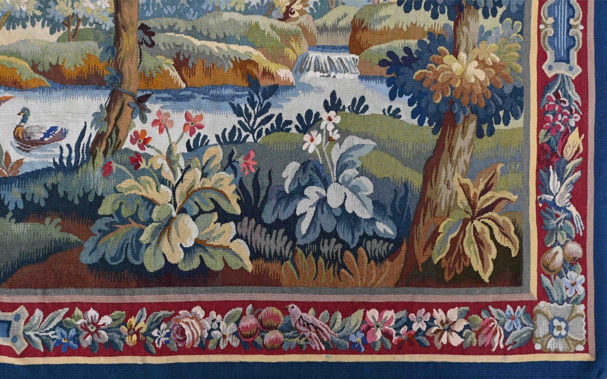 Verdure Aubusson Tapestry 19th Century - Numbered 2180 - No. 1410-photo-2