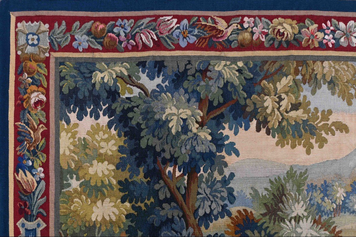 Verdure Aubusson Tapestry 19th Century - Numbered 2180 - No. 1410-photo-2