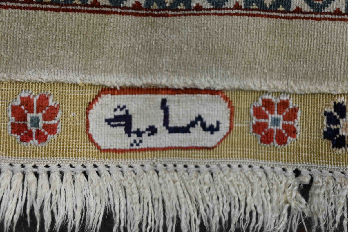 Persian Carpet Silk On Silk Circa 1970 Signed - 3m07x2m45 - No. 1408-photo-4