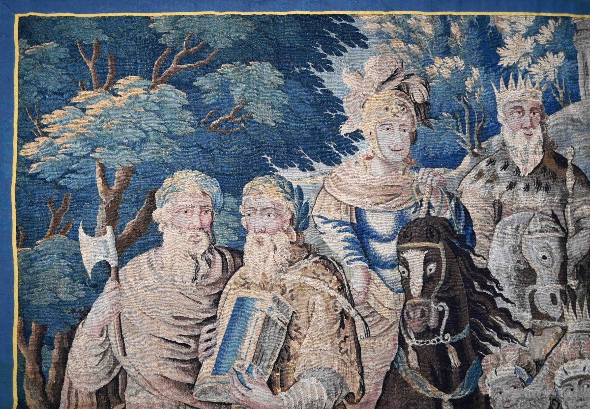 Mid 17th Century Aubusson Tapestry - The Coronation Of Melinte And Ariana - L3m70xh2m30 - N° 1387-photo-3