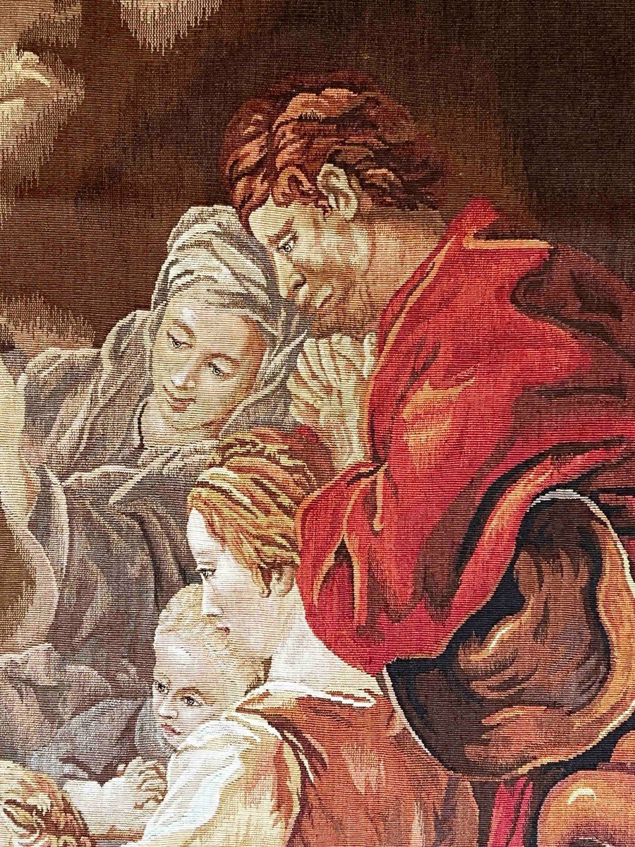 Tapisserie Aubusson, La Scène De La Naissance De Jésus Christ - 2m24x1m72, N° 1045-photo-3