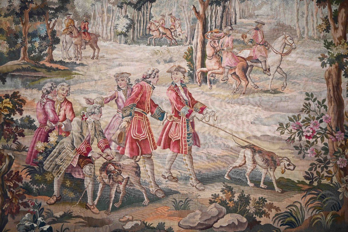 The Royal Hunt | Tapestry Manufacture Aubusson 19th | L172xh133 - No. 1424-photo-4