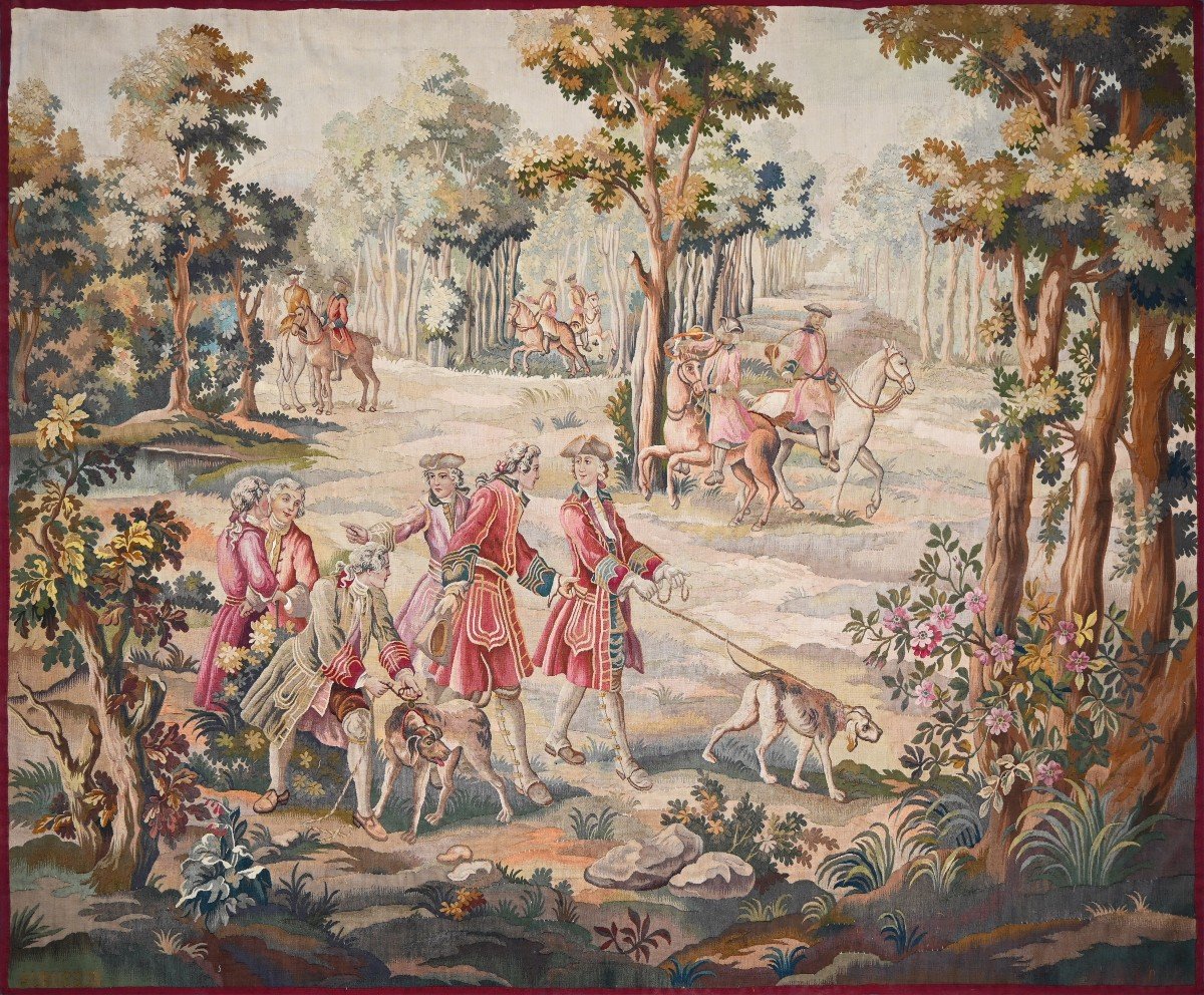 The Royal Hunt | Tapestry Manufacture Aubusson 19th | L172xh133 - No. 1424