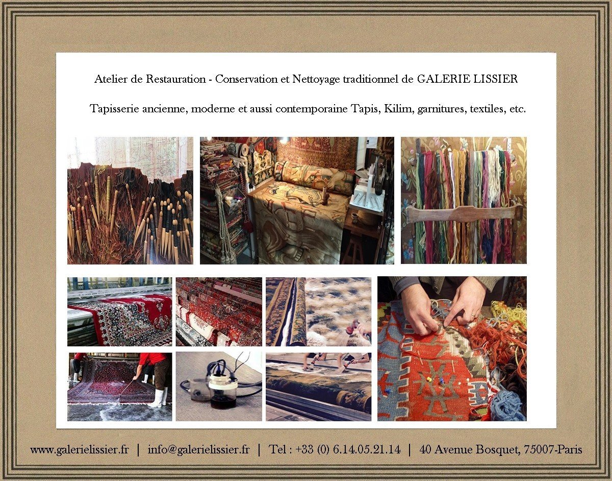 Cleaning Restoration Service By Galerie Lissier Workshop, Tapestry Old Modern Carpet-photo-2