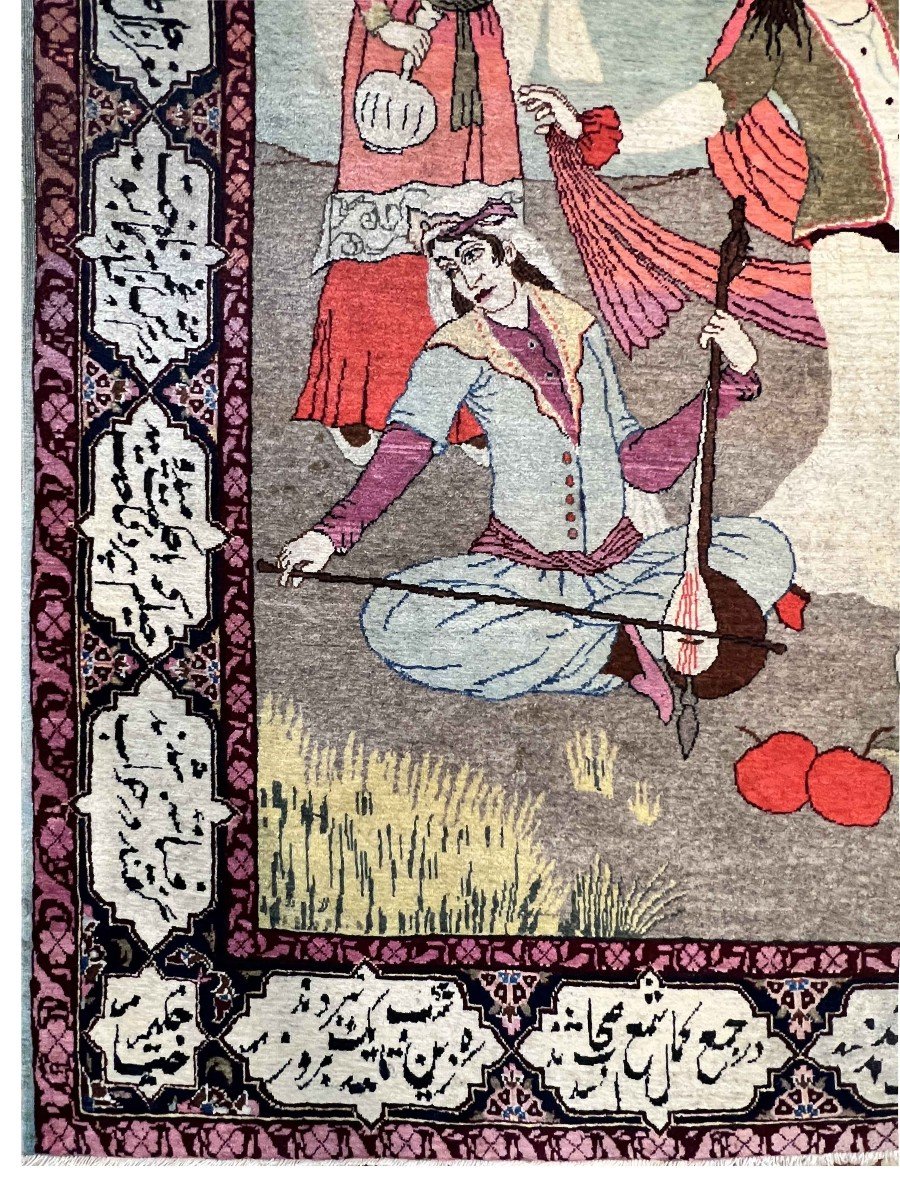  Poet, Anniversary Day In Memory Of Omar Khayam - Persian Carpet Tabriz - Tapestry 1161-photo-3