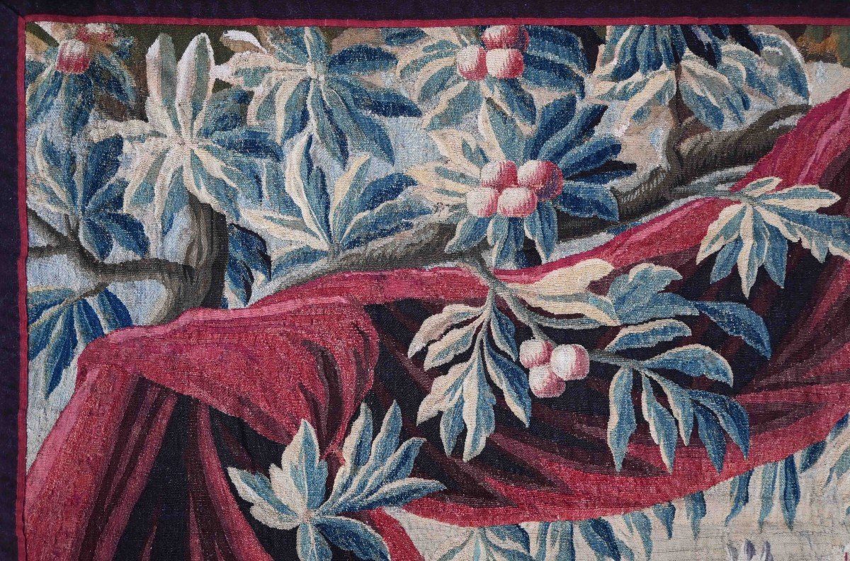 Tapestry From The Royal Aubusson Manufactory | Verdure 18th Century | L 260xh177, No. 1436-photo-1