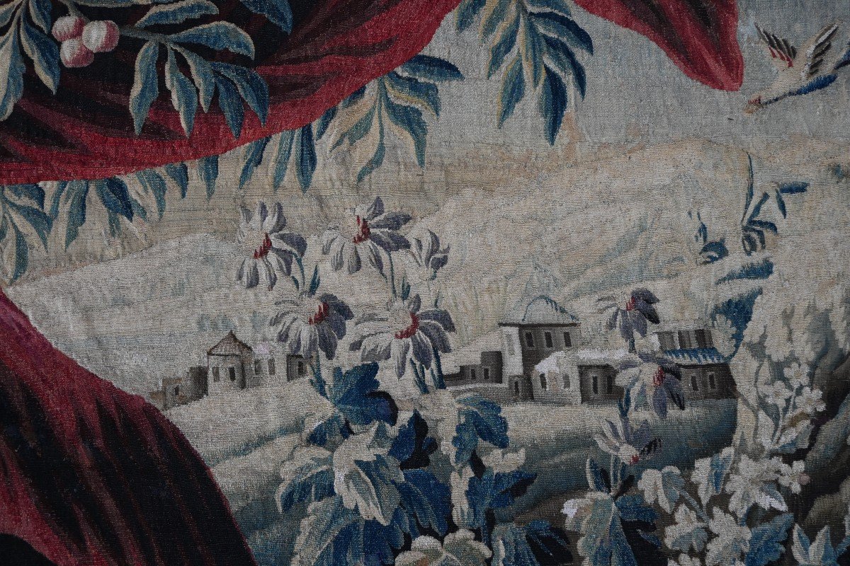 Tapestry From The Royal Aubusson Manufactory | Verdure 18th Century | L 260xh177, No. 1436-photo-3