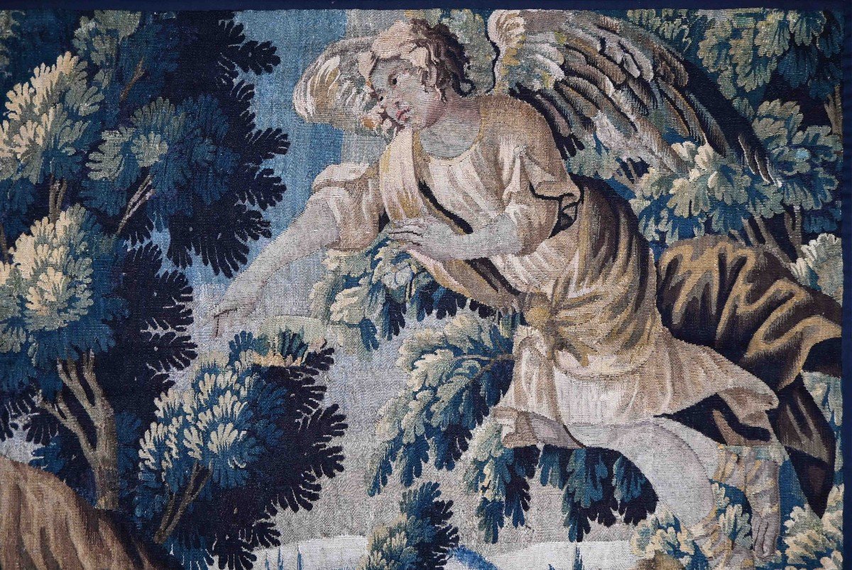 Old Testament, The Sacrifice Of Abraham - Tapestry Manufacture Aubusson 17th Century No. 1379 -photo-3