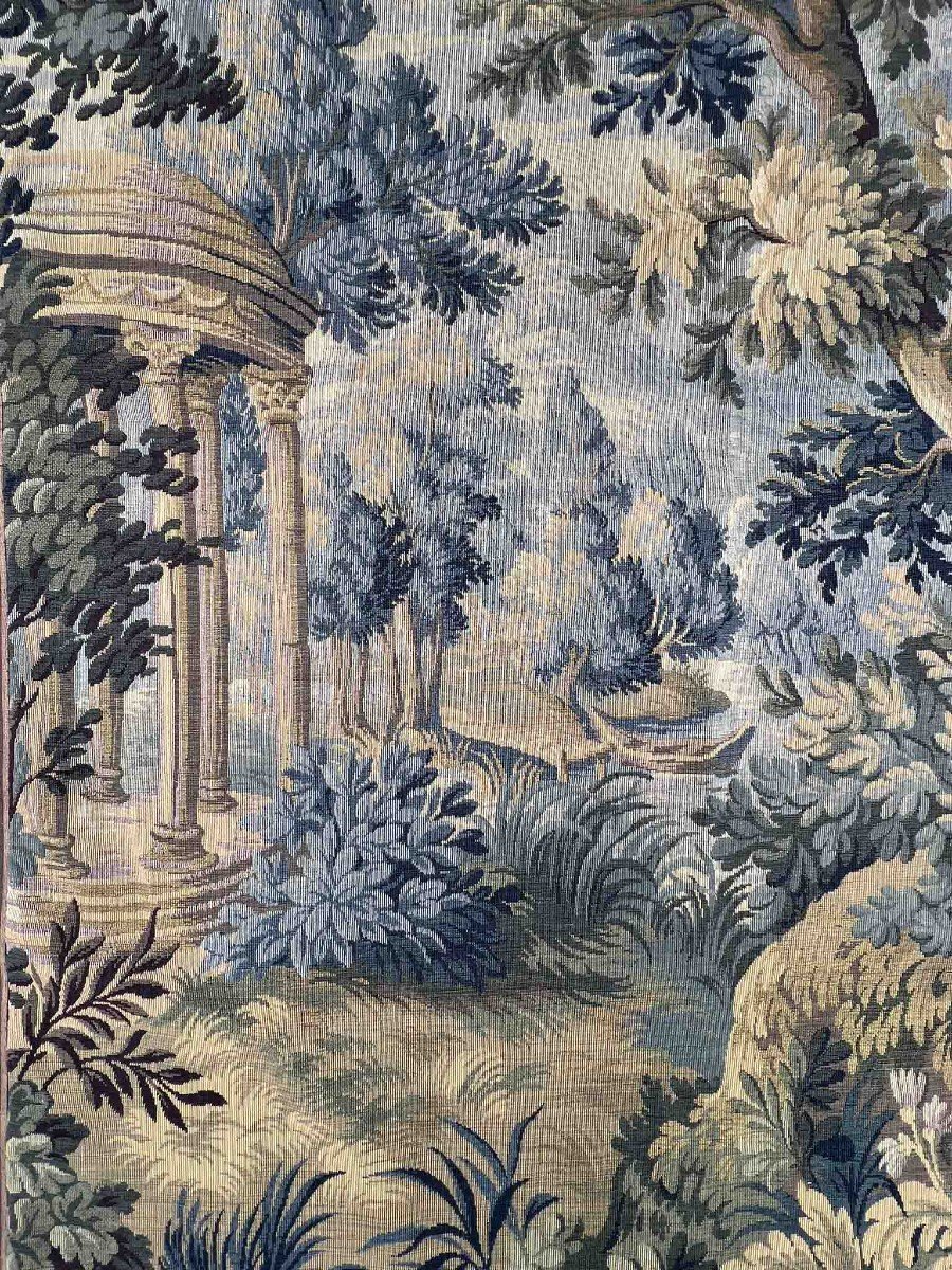 Tapisserie Verdure Manufacture Jacquard à Aubusson, Dans Le Gout 18e - 210x170 - N 1452-photo-3