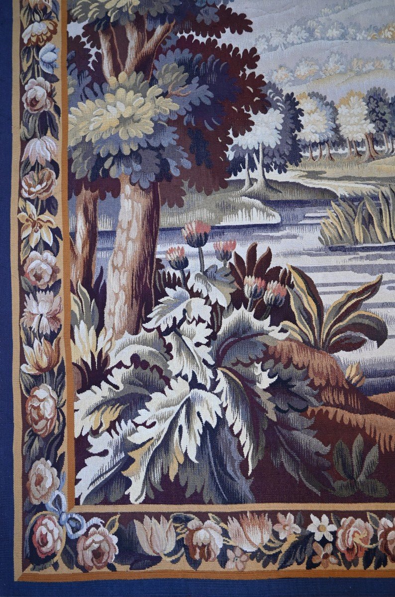 Grennery Tapestry By Aubusson Manifactury 19th Century - L1m84xh2m20 - No. 1465-photo-2