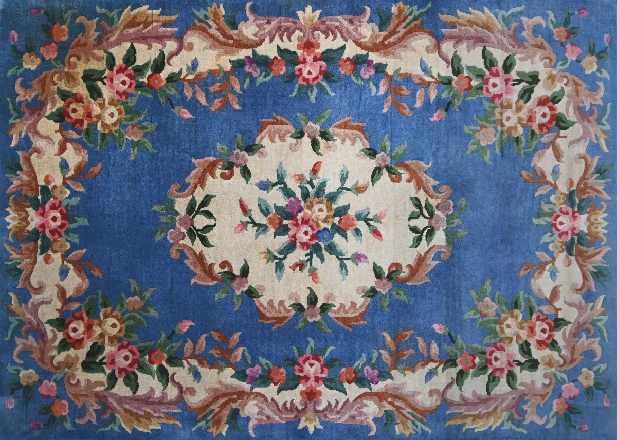 Tapis Français Au Point De Savonnerie,  Circa 1940  | 200x136 , N° 1446