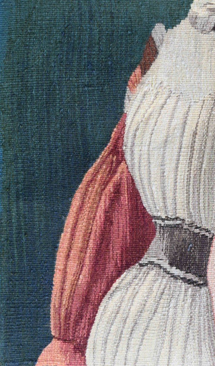 Aubusson Tapestry, Atelier La Renaude - Portrait Of Princess Of The Villa d'Este - No. 1472-photo-4