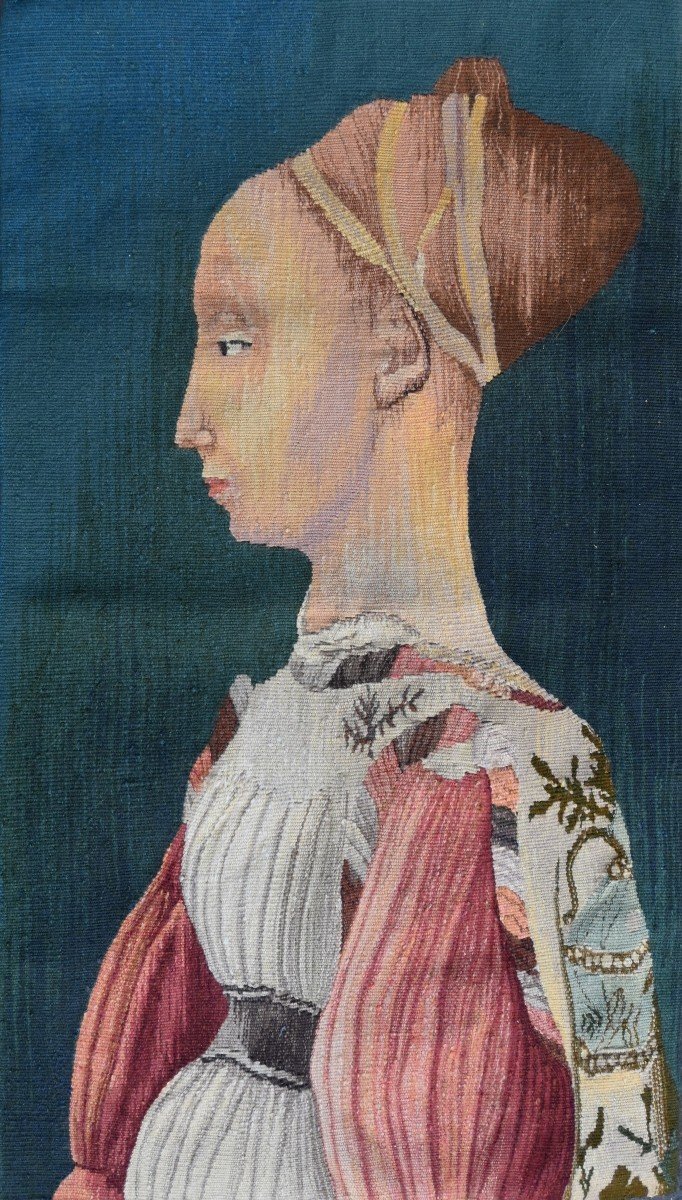 Aubusson Tapestry, Atelier La Renaude - Portrait Of Princess Of The Villa d'Este - No. 1472