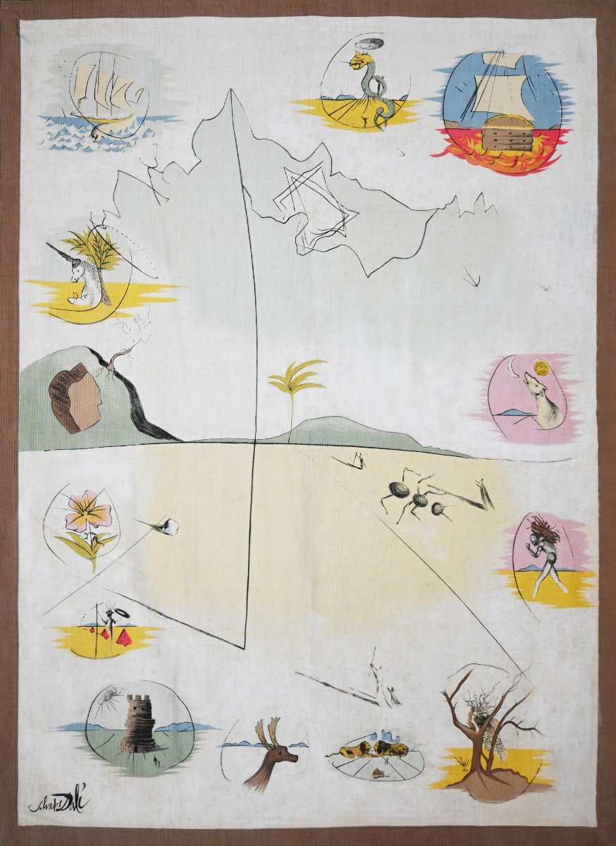 The 12 Tribes Of Israel, Tapestry By Salvador Dalí – Bolduc, Notarized Certificate - No. 1468