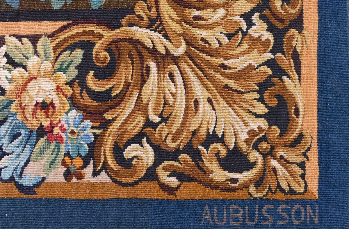 Tapisserie Verdure Sign&eacute; De La Manufacture Aubusson Vers 1860 - 278lx200h - N&deg; 1474-photo-4