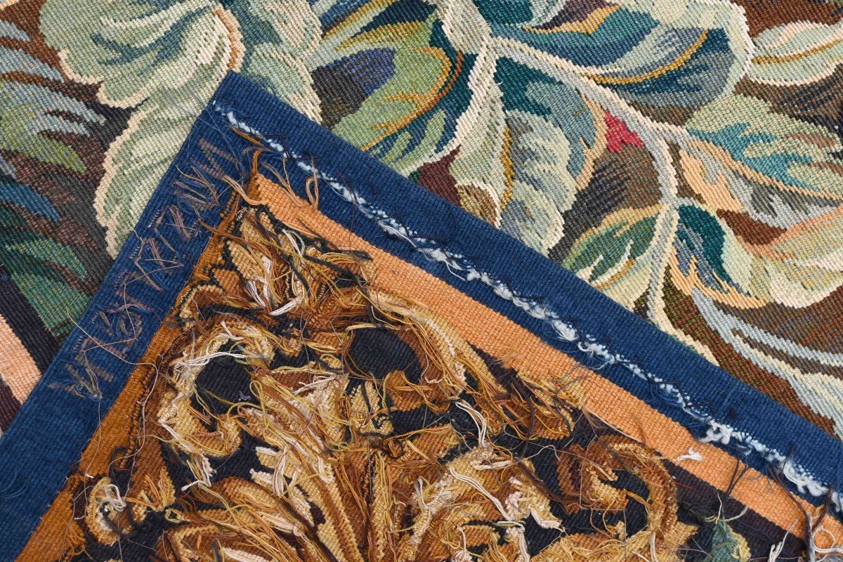 Tapisserie Verdure Sign&eacute; De La Manufacture Aubusson Vers 1860 - 278lx200h - N&deg; 1474-photo-4