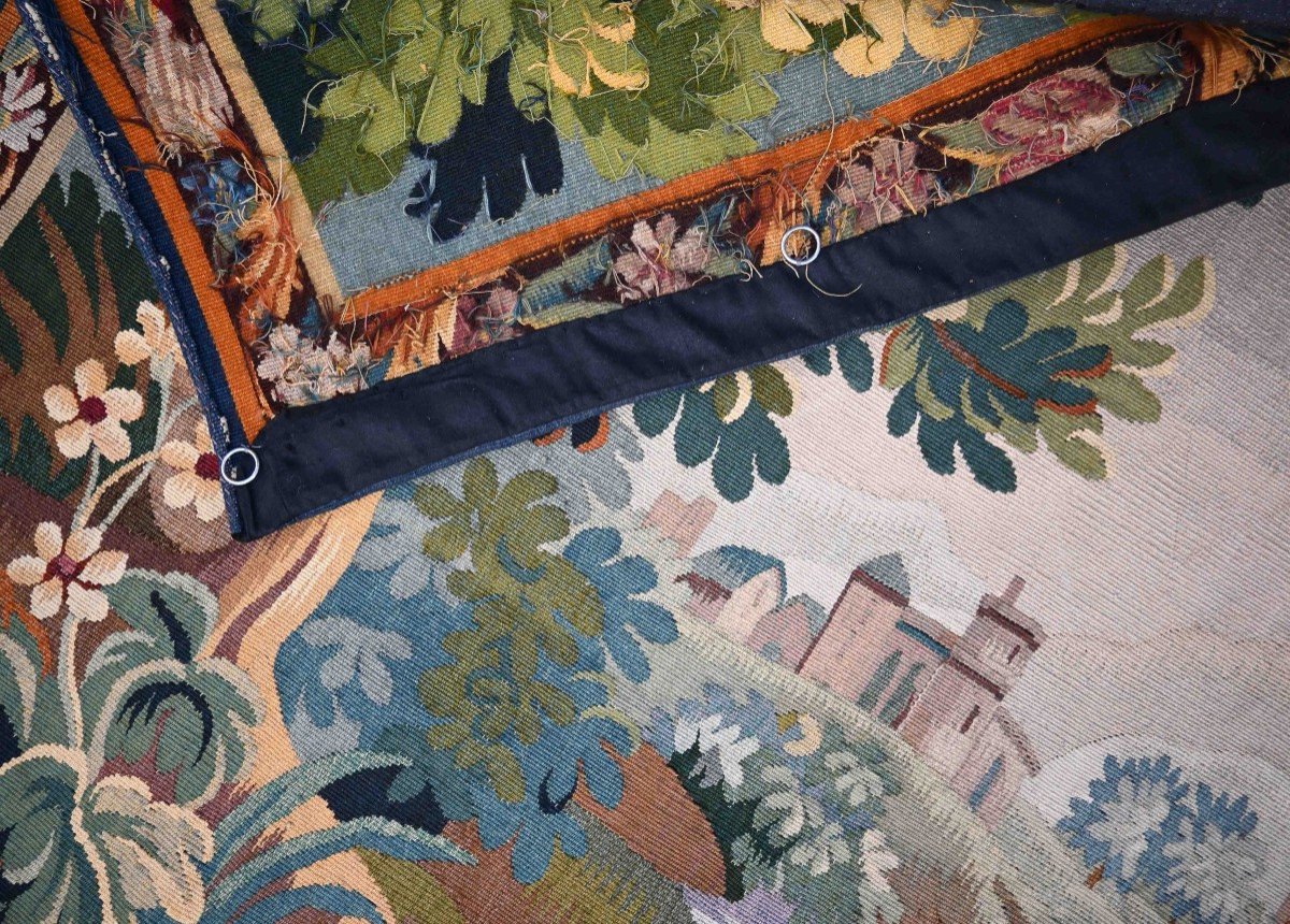 Verdure XIXe Siècle Tapisserie De La Manufacture Aubusson, 210lx170h - N° 1478-photo-3