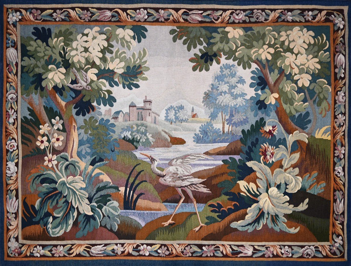 Verdure XIXe Siècle Tapisserie De La Manufacture Aubusson, 210lx170h - N° 1478