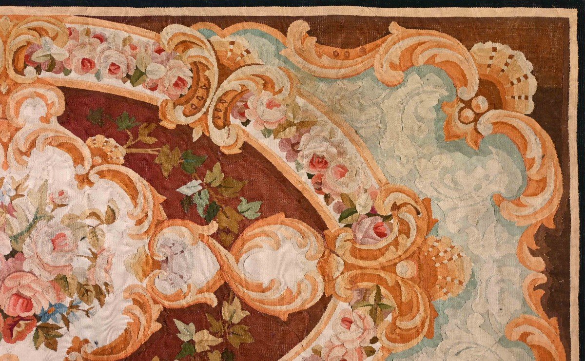 Tapis De La Manufacture Aubusson XIX ème Siècle, Style Napoléon III - 2m20x1m00 - N° 1485-photo-2