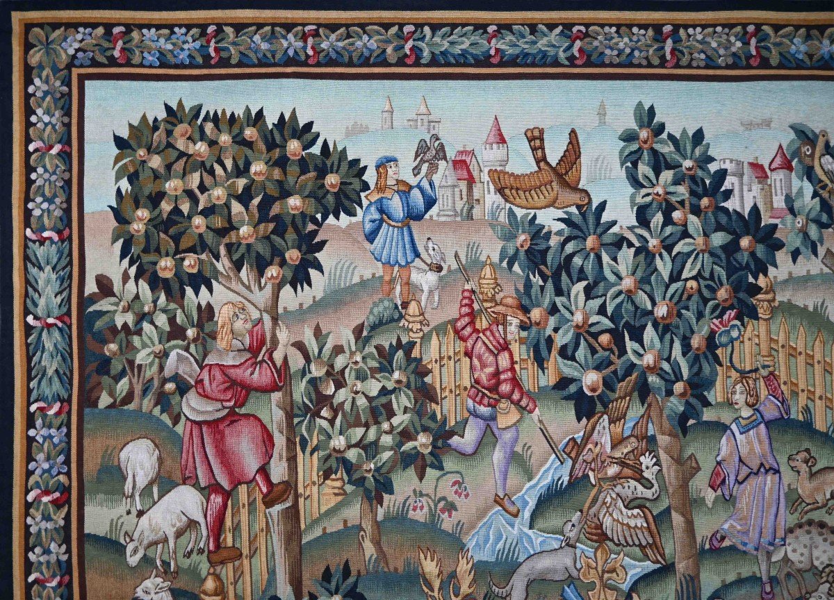 The Enchanted Park, Tapestry Manufacture De Robert Fours Aubusson - 175lx187h - No. 1482-photo-2