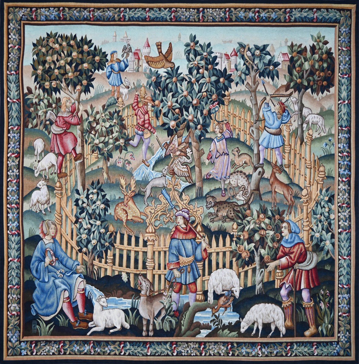 The Enchanted Park, Tapestry Manufacture De Robert Fours Aubusson - 175lx187h - No. 1482