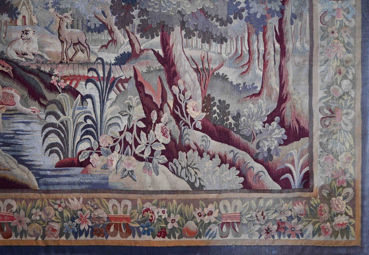 Verdure 19th Century, Tapestry From The Aubusson Factory -230lx183h - No. 1476-photo-3