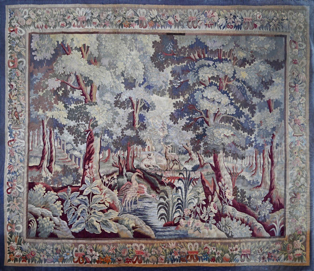 Verdure 19th Century, Tapestry From The Aubusson Factory -230lx183h - No. 1476