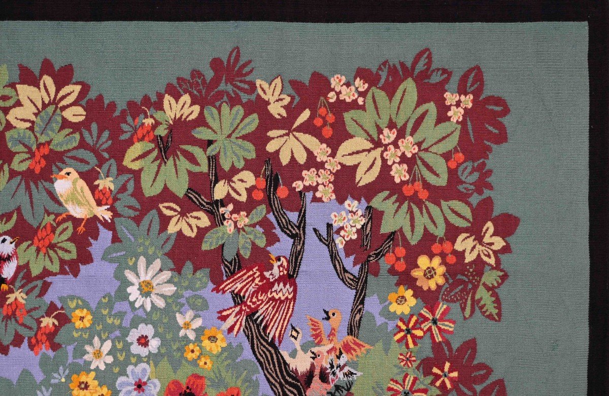 Jean Lux (20th Century), Aubusson Tapestry Atelier Pinton Frères - L2m15xh1m70 - No. 1490-photo-1