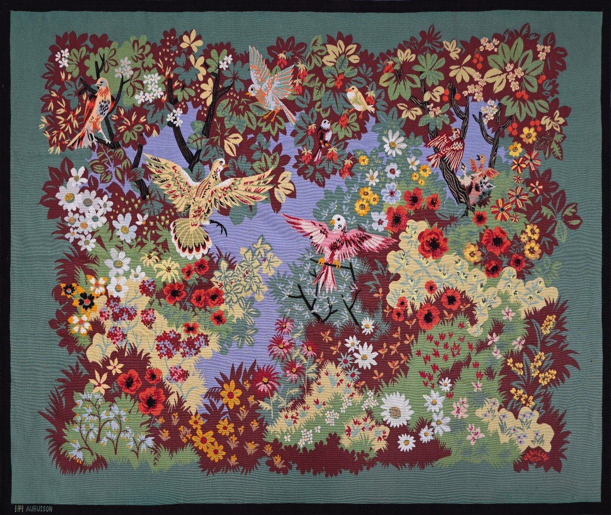 Jean Lux (20th Century), Aubusson Tapestry Atelier Pinton Frères - L2m15xh1m70 - No. 1490