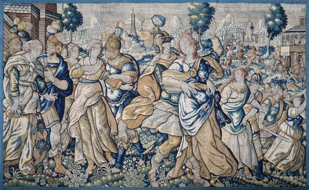 Enl&egrave;vement Des Sabines, Tapisserie Des Flandres Fin XVI &egrave;me si&egrave;cle - L4m22xh2m35 - N&deg; 1473