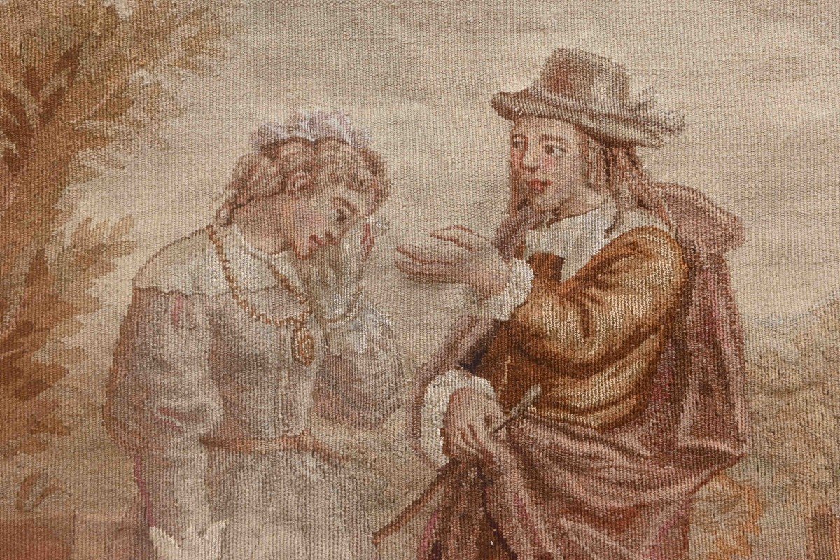 Tapestry Manufacture Aubusson 19th Century - 57x57 Cm - No. 1505-photo-4