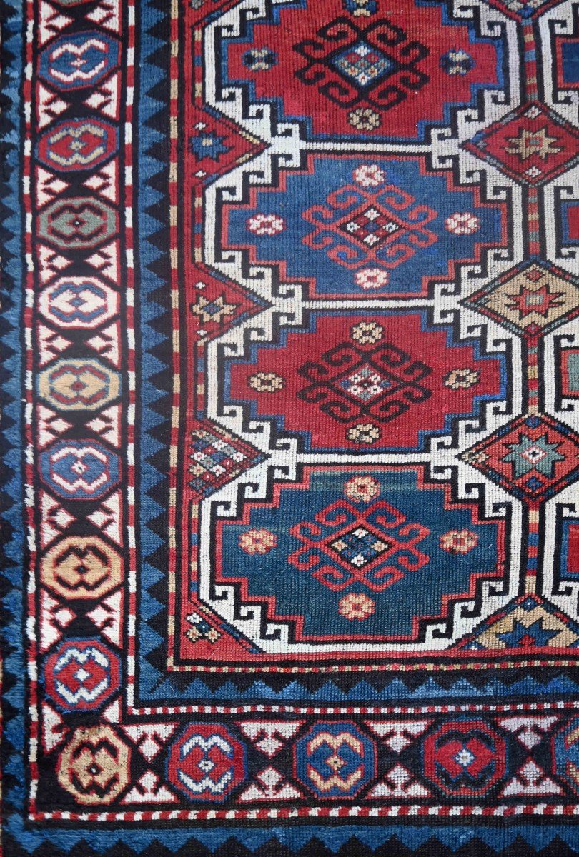 19th Century Kazak Carpet From The Caucasus, Circa 1880 - 210x145cm - No. 1504-photo-4