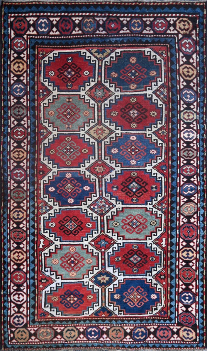 19th Century Kazak Carpet From The Caucasus, Circa 1880 - 210x145cm - No. 1504