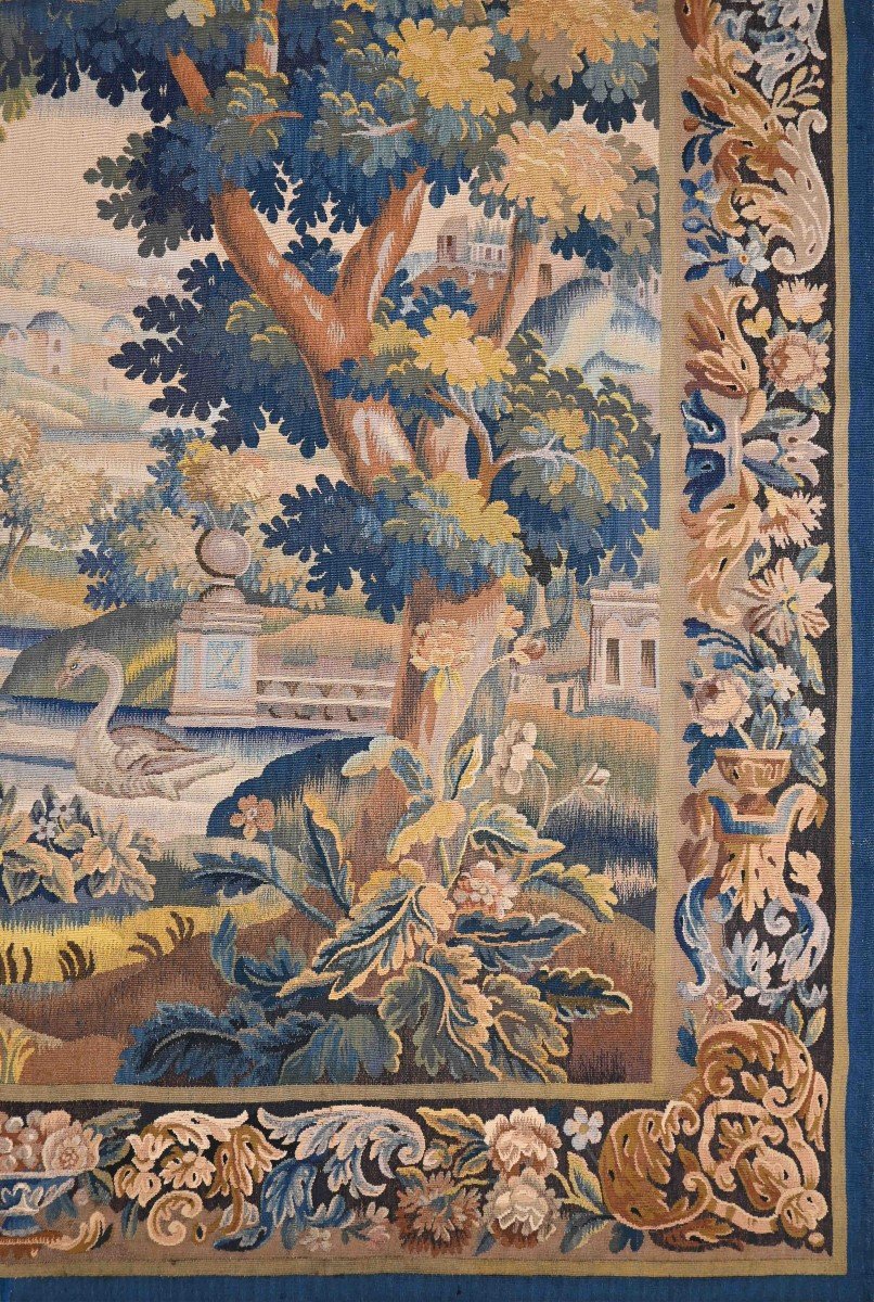 Tapisserie Verdure De La Manufacture Aubusson Fin XVIIIe Siècle - H2m30xl2m23 - N° 1515-photo-3