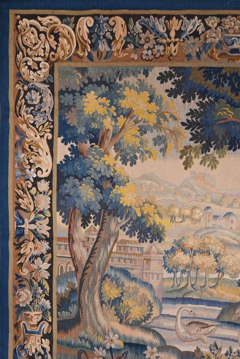 Tapisserie Verdure De La Manufacture Aubusson Fin XVIIIe Siècle - H2m30xl2m23 - N° 1515-photo-4