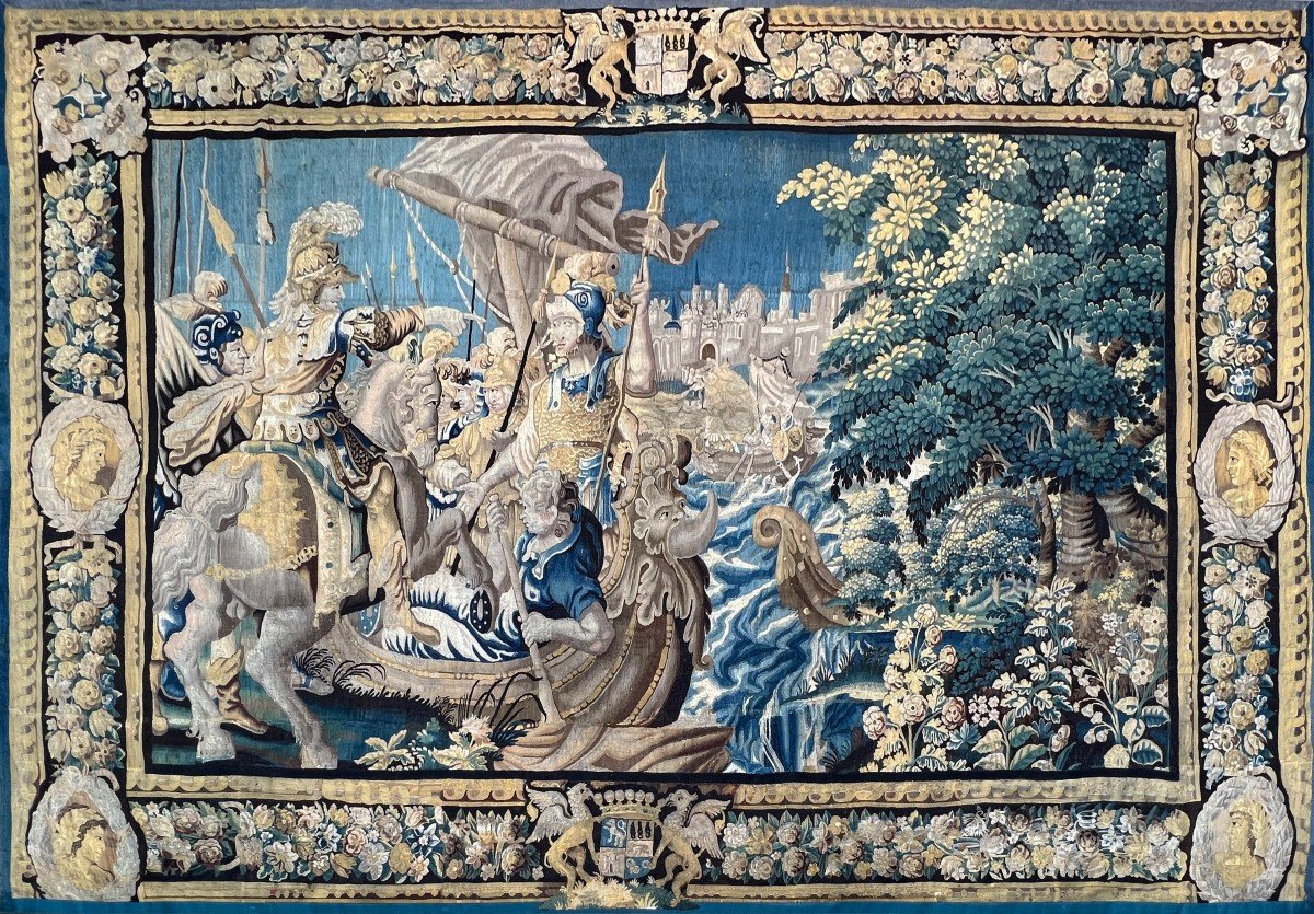 Alexander The Great, The Passage Of The Granicus - Flemish Tapestry 17th Century - N 1503
