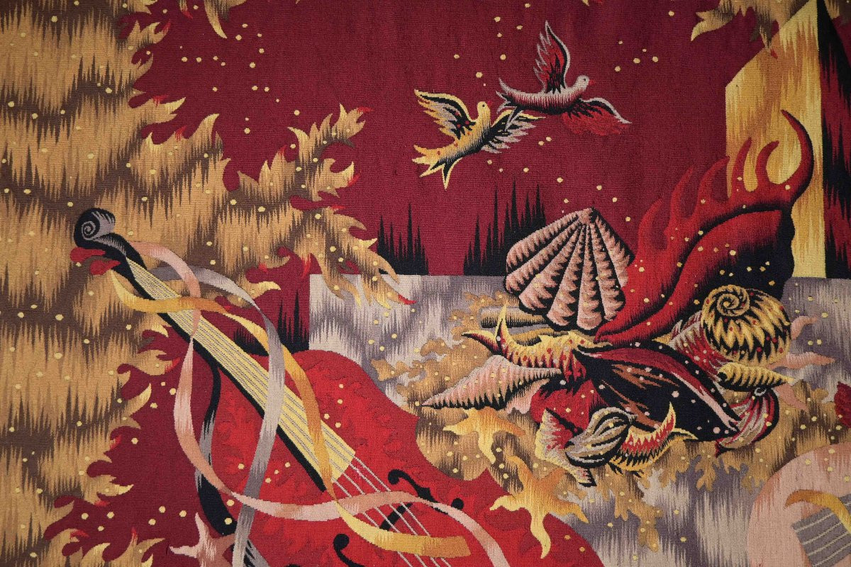 Jean Picart The Gentle, Starfish - Aubusson Tapestry, Maison Berthaut - 200lx150h - No. 1543-photo-3