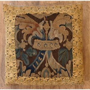 Coussin En Tapisserie Des Flandres 17ème siècle - N° 1258